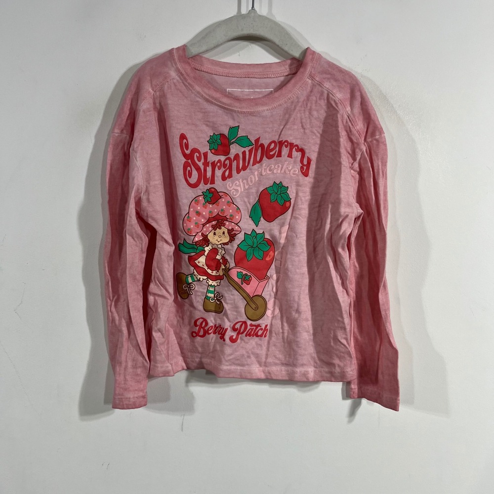 Strawberry Shortcake Berry Patch Pink Long Sleeve Graphic Tee Kids 6 6X